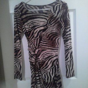 Bisou Bisou Size 4 Animal Print Dress